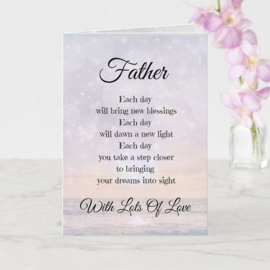 Poème de motivation pour père conception Carte de (Orchidée)