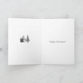 poème de Noël père Noël et carte d'arbre de Noël (Intérieur)