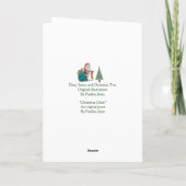 poème de Noël père Noël et carte d'arbre de Noël (Dos)