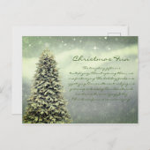 Poème de Noël rétro Carte postale (Devant / Derrière)