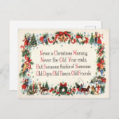 Poème de Noël Vintage Carte postale (Devant / Derrière)