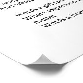 Poème de poésie Love Of Words poster (Coin)