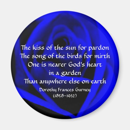 Poème du jardin de Dieu - aimant (Devant)