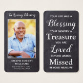 Poème du Souvenir Rustique Photo Carte de prière c (Devant & derrière)