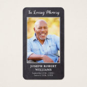 Poème du Souvenir Rustique Photo Carte de prière c (Devant)