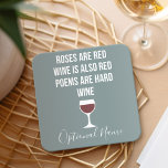 Poème du vin amusant - Le vin est la poésie rouge<br><div class="desc">Un petit humour à boire que vous pouvez transmettre à vos copines amoureuses du vin. Faites-les rire avec ce cadeau de bâillon humoristique ou d'éléphant blanc. J'ai essayé de courir,  mais j'ai continué à renverser mon vin.</div>