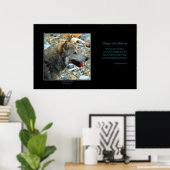 Poème et affiche d'art GRAY WOLF (Bureau à domicile)