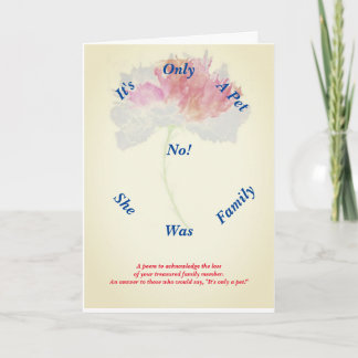 Poème Femme Animaux Perdre Sympathie Carte pliée