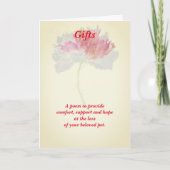 Poème Femme Animaux Perdre Sympathie FLST Carte pl (Devant)