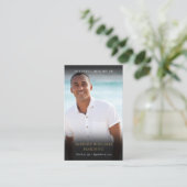 Poème funéraire Carte de prière photo (Debout devant)