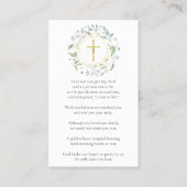 Poème funéraire Carte de prière photo (Dos)