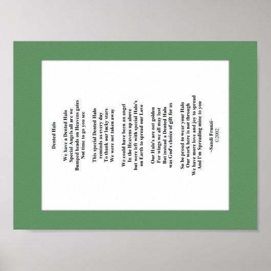 Poème Halo Dented 8,5 X 11 Poster Papier (Matte) (Devant)