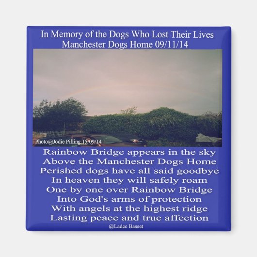 Poème Magnet Manchester Rainbow Bridge (Devant)