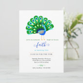 Poème mignon pour les filles Peacock Invitation de (Debout devant)