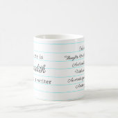 Poème Motivationnel Je Suis Un Écrivain Mug Person (Centre)
