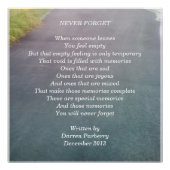 Poème "Never Forget" Glossy Poster (Devant)