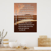 Poème Ozymandias par Percy Shelley, 1819 Poster (Cuisine)