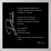 Poème Poème Poésie Poésie Mur Art Poster Décor