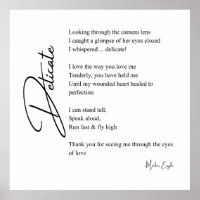 Poème Poème Poésie Poésie Mur Art Poster Décor