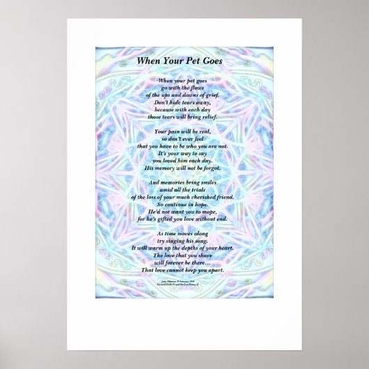 Poème : Poster "When Your Pet Goes" (Matte) (Devant)