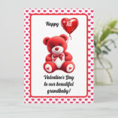 Poème pour carte de nounours de la Saint-Valentin  (Debout devant)