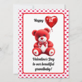 Poème pour carte de nounours de la Saint-Valentin  (Devant)
