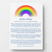 Poème Rainbow Bridge pour la perte de la plaque po (Devant)