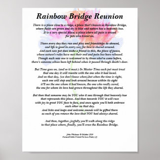 Poème : Réunion de Rainbow Bridge, FL, Poster Matt