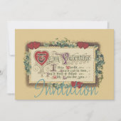 Poème Saint Valentin Avec Invitation Coeur (Devant)