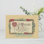 Poème Saint Valentin Avec Invitation Coeur (Debout devant)