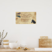 Poème sur les droits des animaux et Poster d'art e (Cuisine)