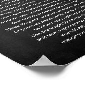 Poème Valentin Poster noir et blanc (Coin)