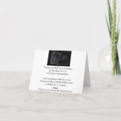 Poème WILDERNESS WOLF sur une carte de note (Dos)