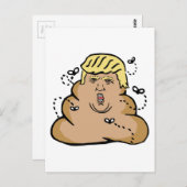 poep donald trump briefkaart (Voorkant / Achterkant)
