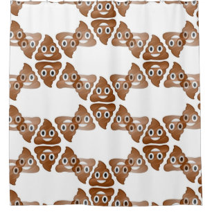 poep emoji douche gordijn badkamer