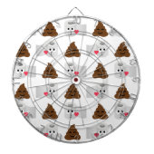 poep emoji en toiletpapier dartbord (Voorkant)