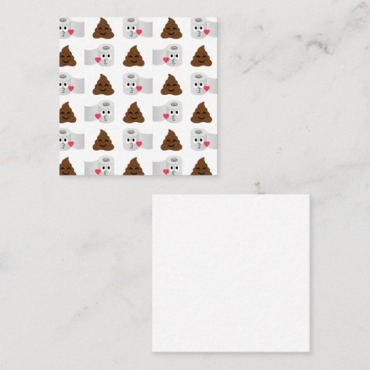 poep emoji en toiletpapier informatiekaartje (Voorkant / Achterkant)