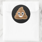 Poep emoji-stickers ronde sticker (Tas)