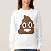 poep emoji womens sweatshirt (Voorkant)