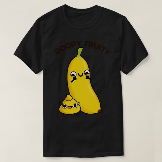 Poep Fruity Funny Fruit Poop Pun T-shirt (Design voorkant)