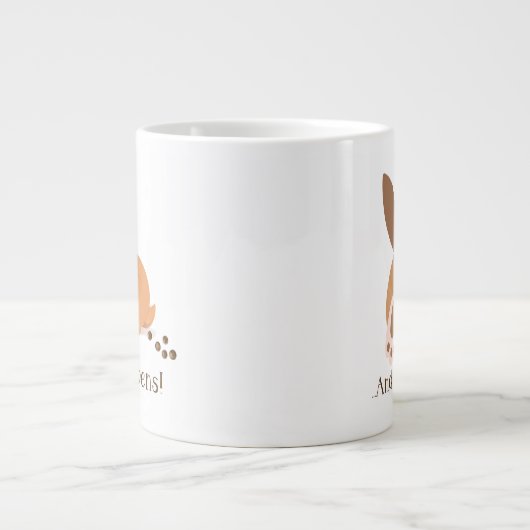 Poep gebeurt..... en konijnenpeuken! extra grote beker (Voorkant)