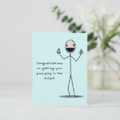 Poep in het toilet briefkaart (Staand voorkant)