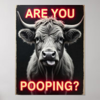 Poep je? Grappige Hooglanders Koe, Koe Kunst