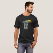Poep run dan grappig pad hardloop graphics t-shirt (Voorkant volledig)