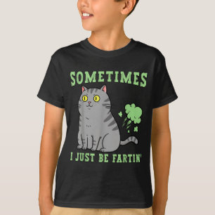 Poeperende Kat Soms Ben Ik Maar Aan Het Scheid Fun T-shirt