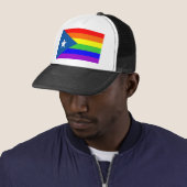 poerto rico homo trotse regenboogvlag homoseksueel trucker pet (In situ)