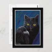 Poe's Cat & Raven Briefkaart (Voorkant / Achterkant)