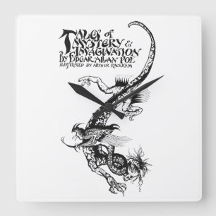 Poe's Tales of Mystery & Imagination Dragon Vierkante Klok