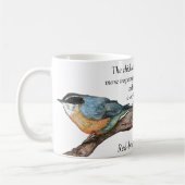 Poésie à poitrine rouge Nuthatch Thoreau Mug blanc (Gauche)