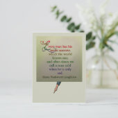 Poésie citation sagesse carte postale (Debout devant)